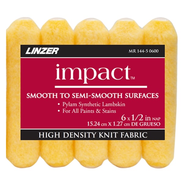 Linzer Linzer Impact Synthetic Lambskin 6 in. W X 1/2 in. Mini Paint Roller Cover 5 pk MR 144-5 0600 - main